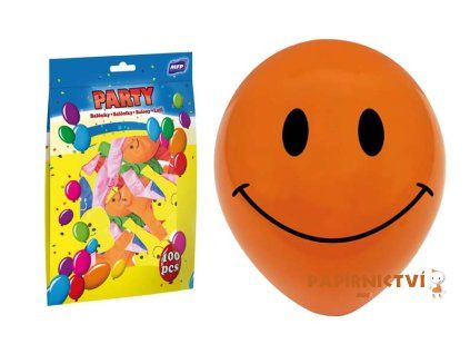 Balónek nafukovací smile 23cm mix 8000107