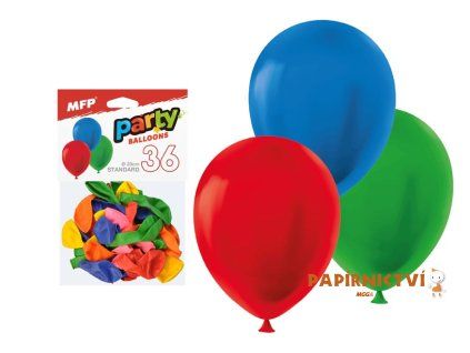 Balónek nafukovací 36ks sáček standard 23cm mix 8000194