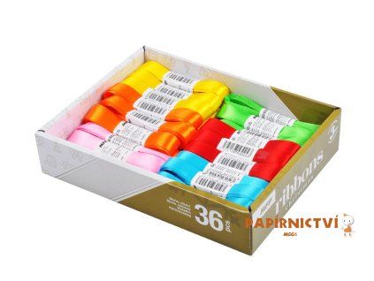 Stuha 3m x 1,2cm box mix 2 8886650