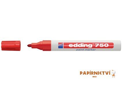 Lakový popisovač EDDING 750 - červený