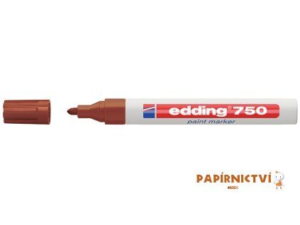 Lakový popisovač EDDING 750 - hnědý