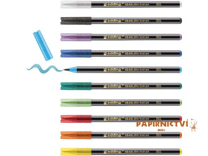 Štětcový fix EDDING 1340/10S, třpytivé barvy