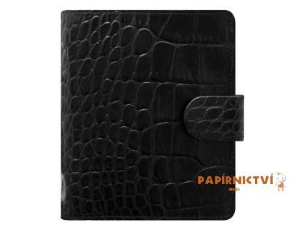 Filofax, Diář Classic Croc, kapesní, černá