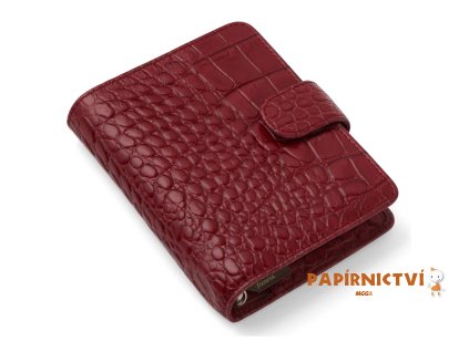 Filofax, Diář Classic Croc, Kapesní, cherry