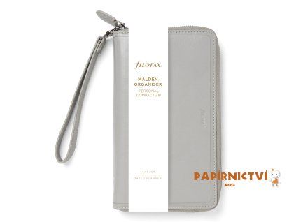 Filofax, Diář Malden Zip, Osobní Compact, šedá