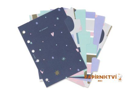 Filofax, Náplň Kapesní, rozřazovač Good Vibes, 6 záložek
