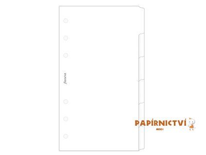 Filofax, Náplň Osobní rozřazovač bílý, 6 záložek