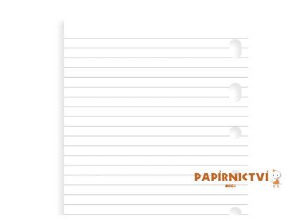 Filofax, Papíry pro diáře, linkované, výhodné balení, kapesní, bílá