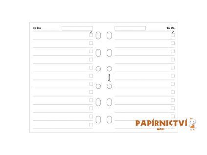 Filofax, Seznam úkolů pro diáře, kapesní, bílá