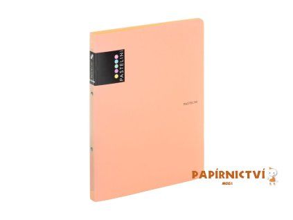 Pořadač PP A4 2kr. PASTELINI meruňková 2-269