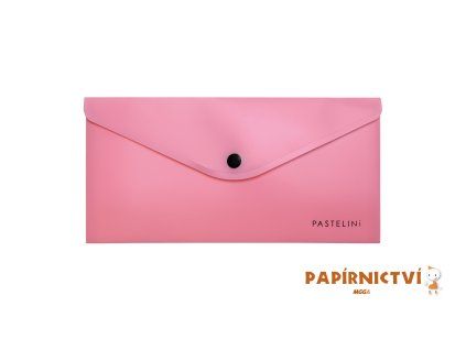 Psaníčko s drukem DL PASTELINI růžová 2-459