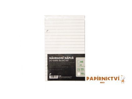 Náhradní náplň do KARIS A6 90x148mm,  100 listů 5-315
