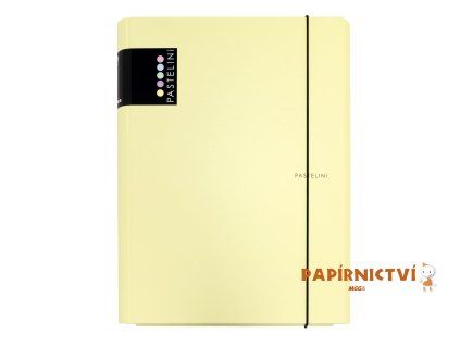 3klopé lamino desky s gumičkou PASTELINI žlutá 7-33119