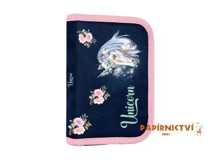 Penál 1 p. 2 chlopně  naplněný Unicorn 1 7-88923N