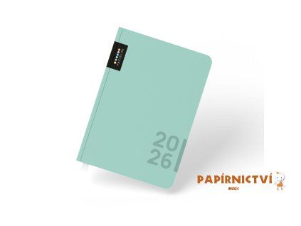 Diář A5 denní 2026 PASTELINI zelená 8-63025