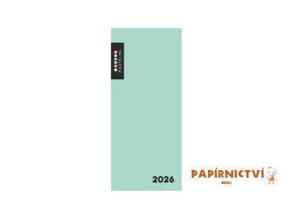Diář PVC týdenní 2026 PASTELINI zelená 8-68925