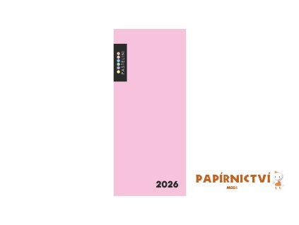 Diář PVC týdenní 2026 PASTELINI růžová 8-69725