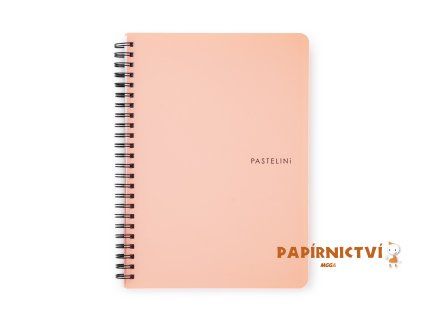 Twin wire blok A5 PP PASTELINI meruňková 8-800