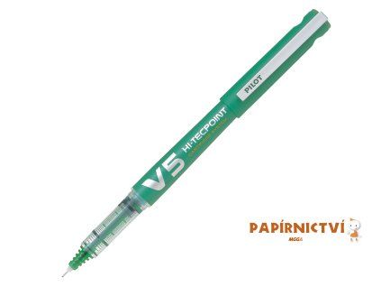 Pilot, Roller Hi-Tecpoint V5 CS, 0.5, (F) tenký, zelená