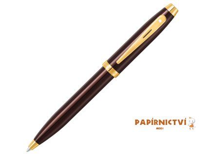 Sheaffer, Kuličkové pero Sheaffer 100, Coffee Brown lacquer, gold PVD