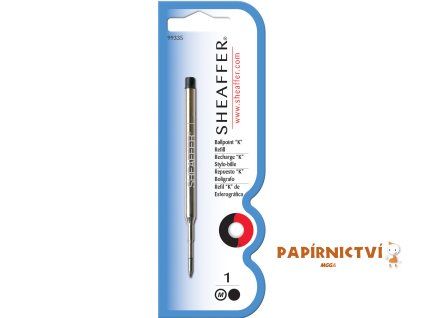 Sheaffer, Náplň do Kuličkových per, (M) střední, černá, blistr