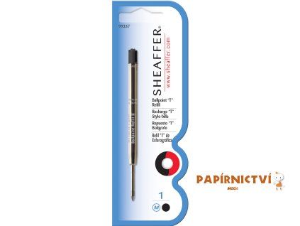 Sheaffer, Náplň do Kuličkových per "T", (M) střední, černá, blistr
