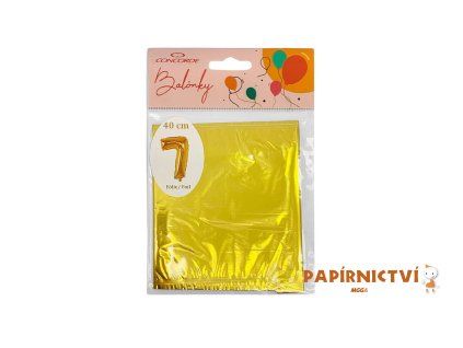 Balónek CONCORDE fóliový 40cm, č.7, zlatá A297