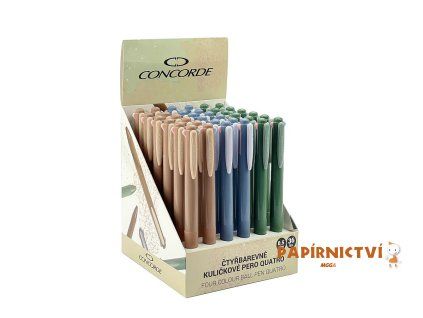 Kuličkové pero CONCORDE Quatro, 0,5mm, 4barevné, asort A4660