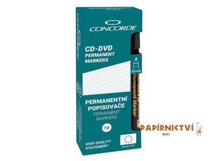 Popisovač CONCORDE CD & DVD, permanentní, 0,5mm, zelená A65740