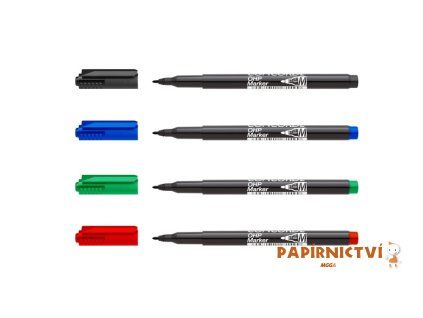 Popisovač CONCORDE OHP M, permanentní, 1-1,5mm, závěs, sada 4ks A65734