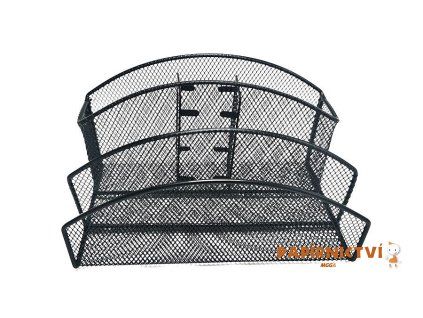 Kovový organizér CONCORDE, 5 přihrádek, 12,5 x 22 x 12,8 cm, černý A68062