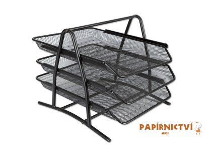 Trojbox CONCORDE, kovový, 29,5 x 26,5 x 35cm, černý A68030