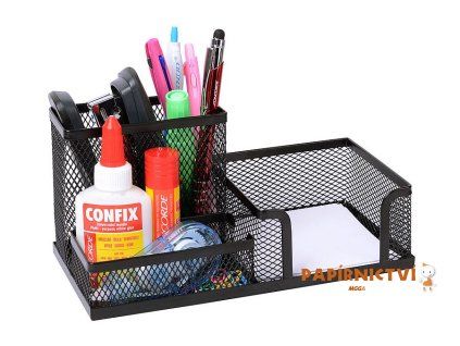 Organizér s kostkou CONCORDE, kovový, 20,5 x 9,7 x 10 cm, černý A68060