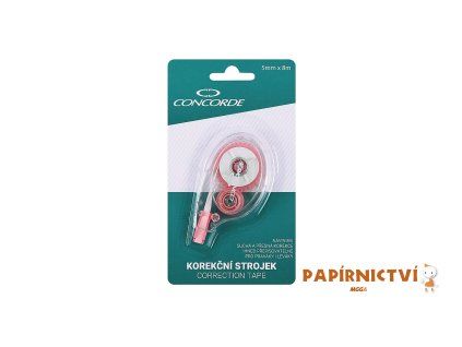 Korekční strojek CONCORDE 5mm x 8m, jednorázový, blistr A65505