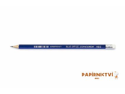 Grafitové tužky CONCORDE Blue Office s pryží č. 2 (HB), sada 12ks A1033