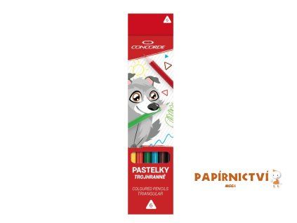 Pastelky CONCORDE trojhranné 6ks A1120