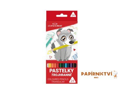 Pastelky CONCORDE trojhranné 24ks A1123