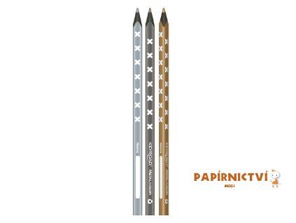 Pastelky KEYROAD Metal trojhranné 6ks A742