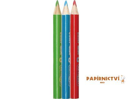 Pastelky KEYROAD trojhranné poloviční 12ks A705
