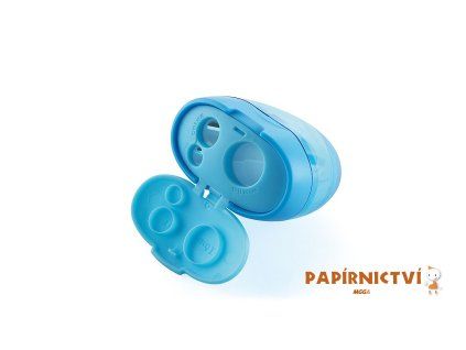 Ořezávátko KEYROAD TRI Plus, plast, blistr, modré A517-1