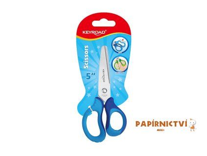 Dětské nůžky KEYROAD Soft, 12,5cm, blistr, asort A615