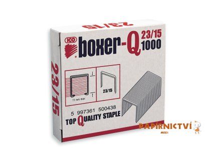 Sešívací spony BOXER-Q 23/15, 1000 ks