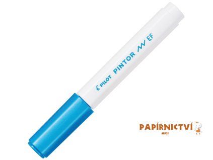 Akrylový popisovač Pilot Pintor, hrot EF - metalický modrý
