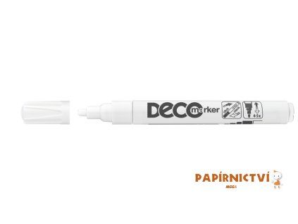 Popisovač ICO Deco, bílý