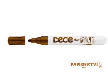 Popisovač ICO Deco, hnědý