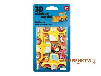 3D Sticker Model Stavební stroje Buldozer - MAKE 1042616
