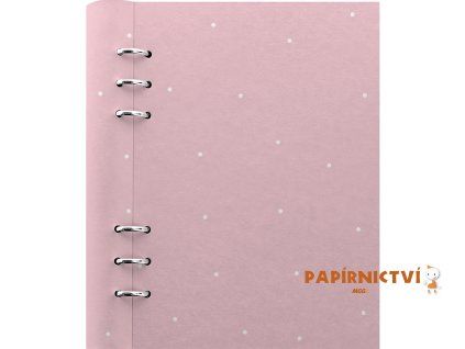 FILOFAX Clipbook Polka Dot pink, A5, růžová/bílá