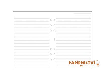 FILOFAX náplň A5, papír bílý linkovaný