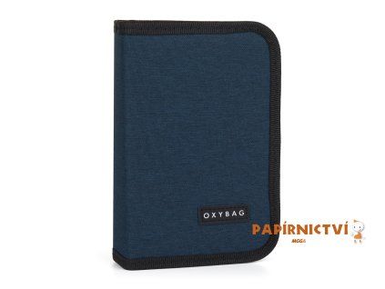 Penál 1 p. 2 chlopně, prázdný UNICOLOR blue 9-81123