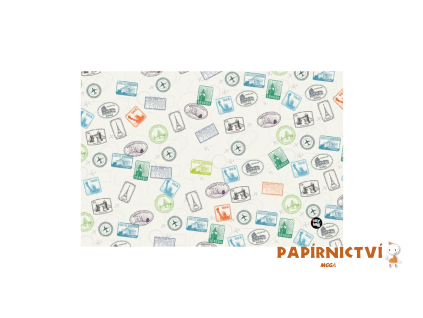 Podložka na stůl PP 58x38cm Stamps 5-90525